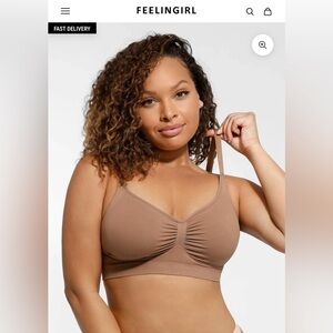 FeelinGirl (2) Tan & Red Comfort Bras